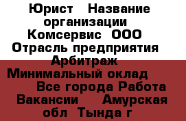 Юрист › Название организации ­ Комсервис, ООО › Отрасль предприятия ­ Арбитраж › Минимальный оклад ­ 25 000 - Все города Работа » Вакансии   . Амурская обл.,Тында г.